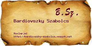 Bardiovszky Szabolcs névjegykártya